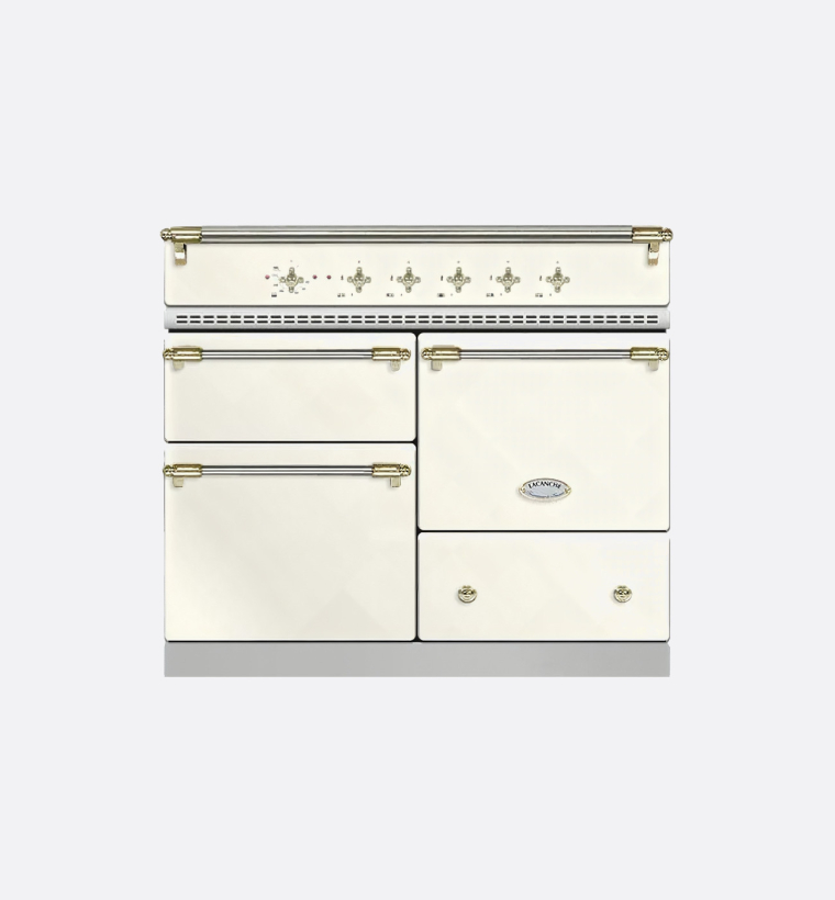 Lacanche LVI1053CTIVA 100cm Classic Macon Ivory & Brass Induction Range Cooker