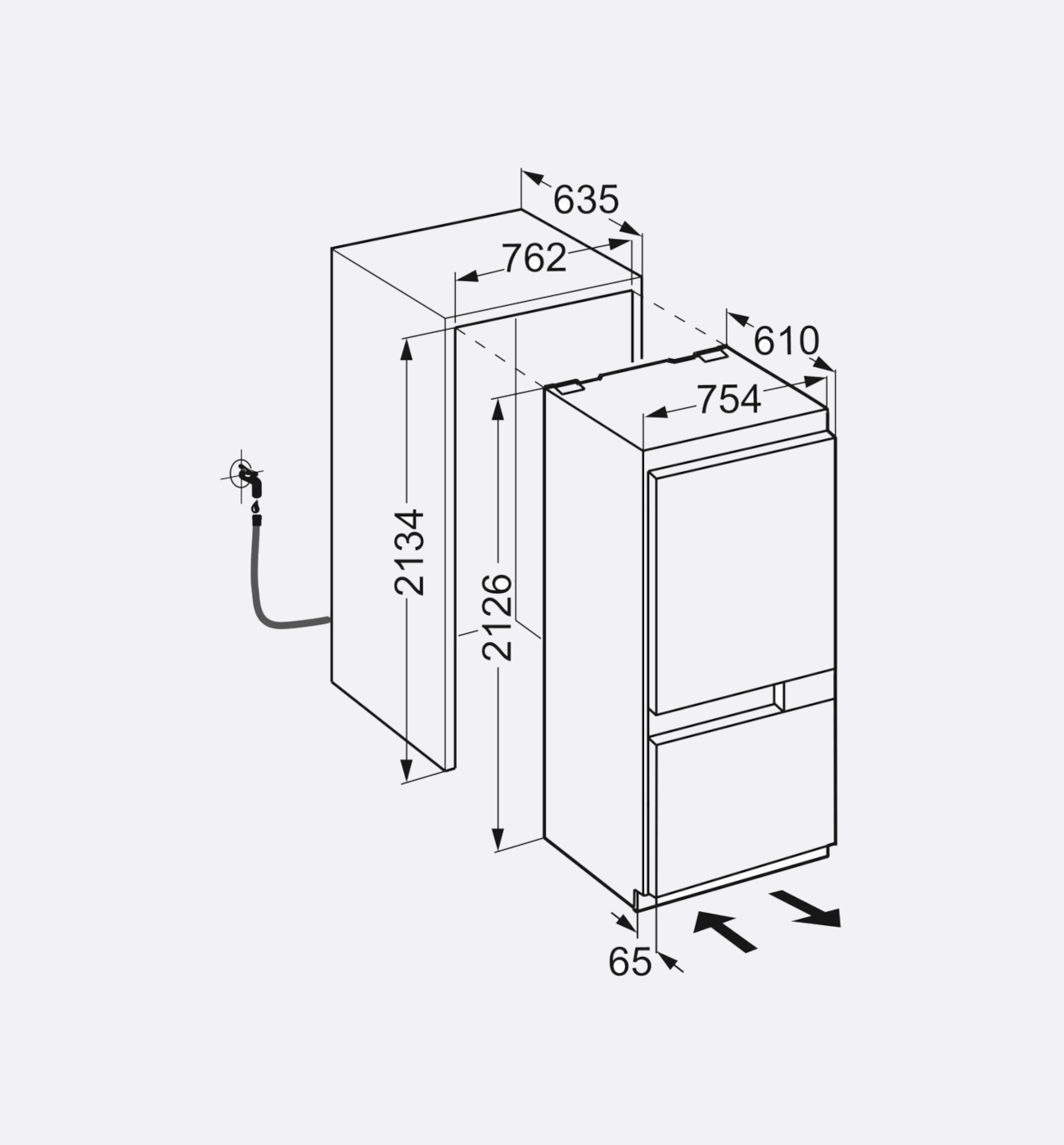 Liebherr ECBN9471 001 Fully Integrated Fridge Freezer Right Hand Hinge Img4 Liebherr ECBN9471-001 Fully Integrated Fridge Freezer - Right Hand Hinge - Image 3