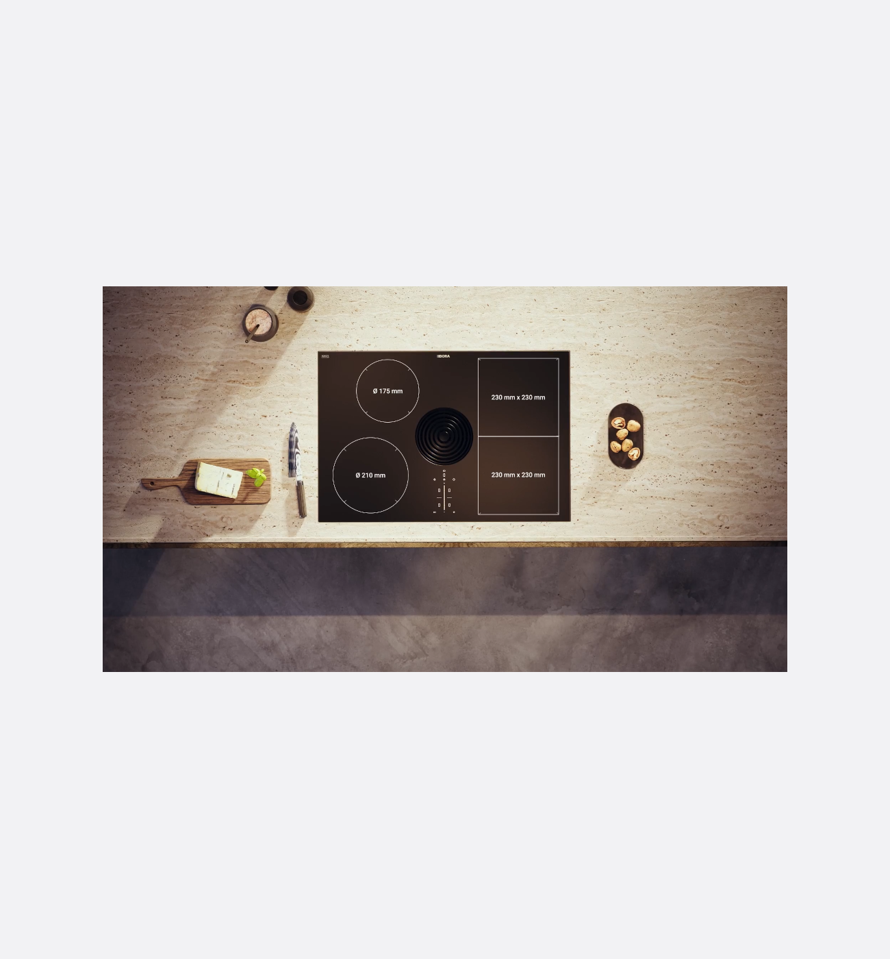 BORA M Pure PURMA2R 80cm Wide Rough Black Venting Induction Hob – Externally Ducted Img5 BORA M Pure PURMA2R 80cm Wide Rough Black Venting Induction Hob – Externally Ducted Img5