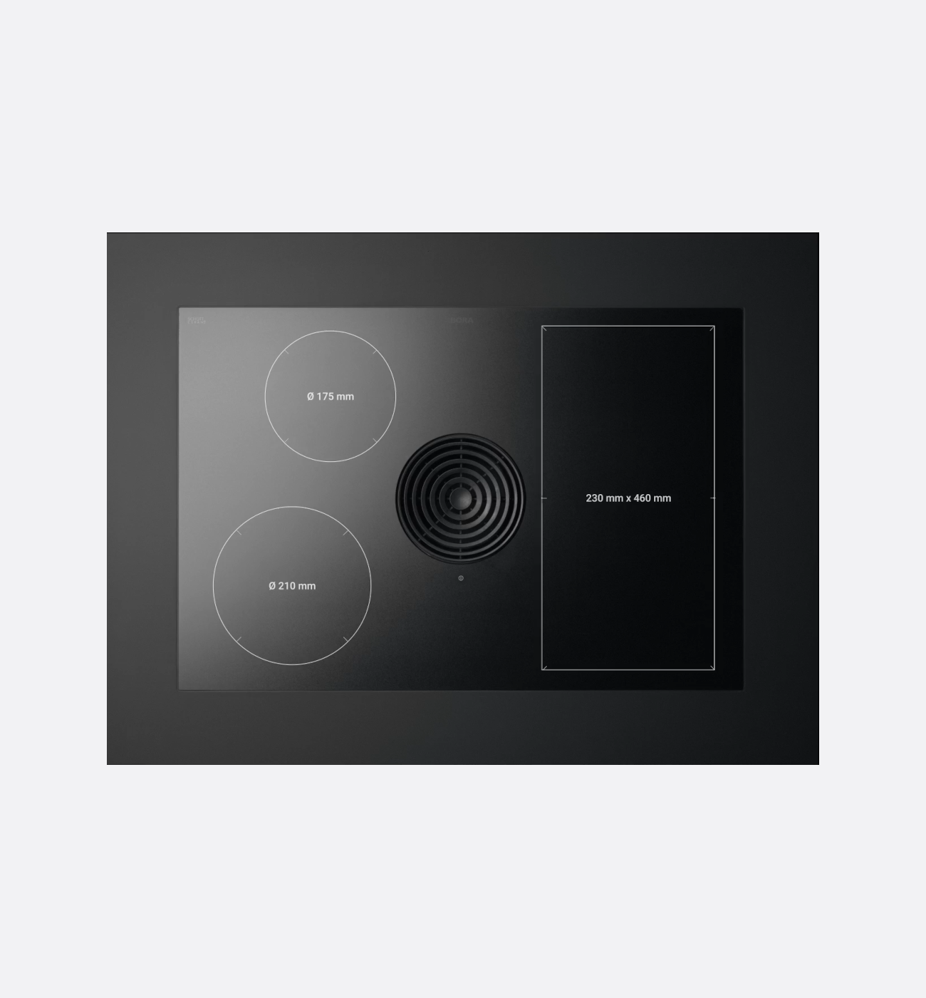 BORA M Pure PURMA2R 80cm Wide Rough Black Venting Induction Hob – Externally Ducted Img6 BORA M Pure PURMA2R 80cm Wide Rough Black Venting Induction Hob – Externally Ducted Img6