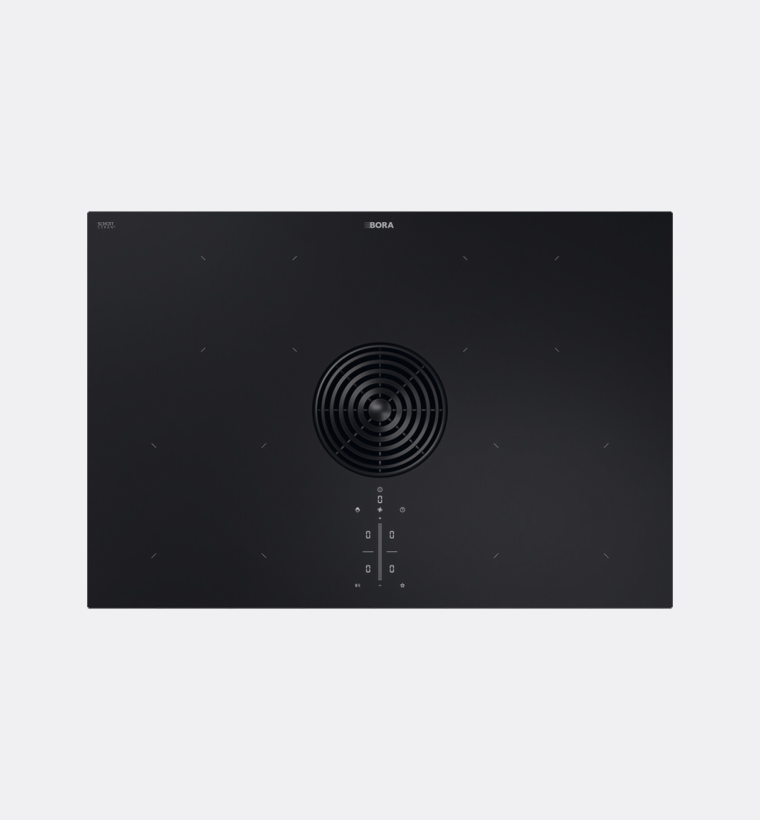 BORA Pure PURA2 80cm Wide Black Venting Induction Hob Externally Ducted