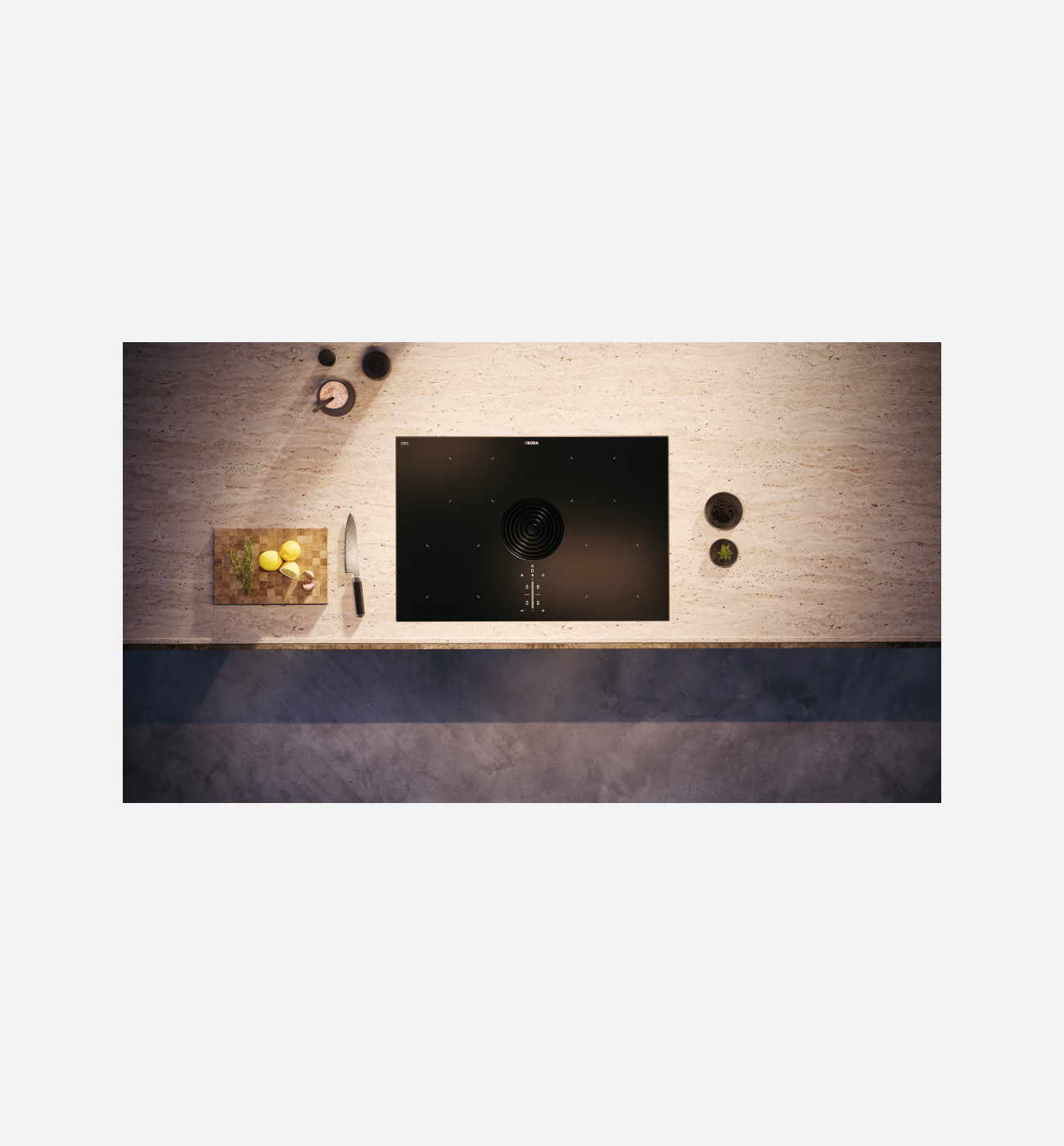 BORA Pure PURU2R 80cm Wide Rough Black Venting Induction Hob – Recirculating Img4 BORA Pure PURU2R 80cm Wide Rough Black Venting Induction Hob - Recirculated - Image 5