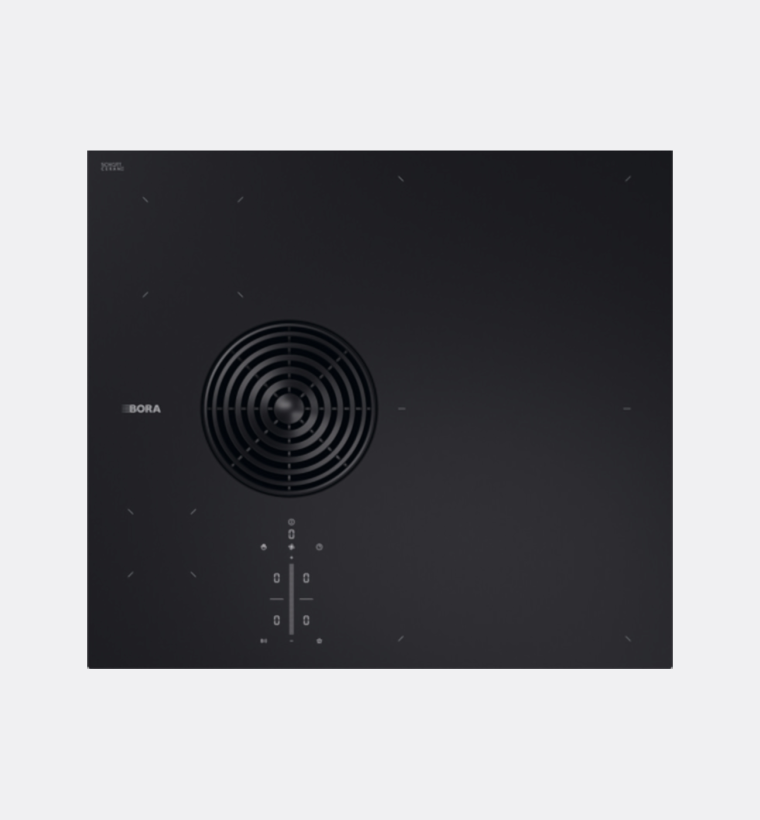 Bora S Pure PURSA2 60cm Wide Black Venting Induction Hob Externally Ducted