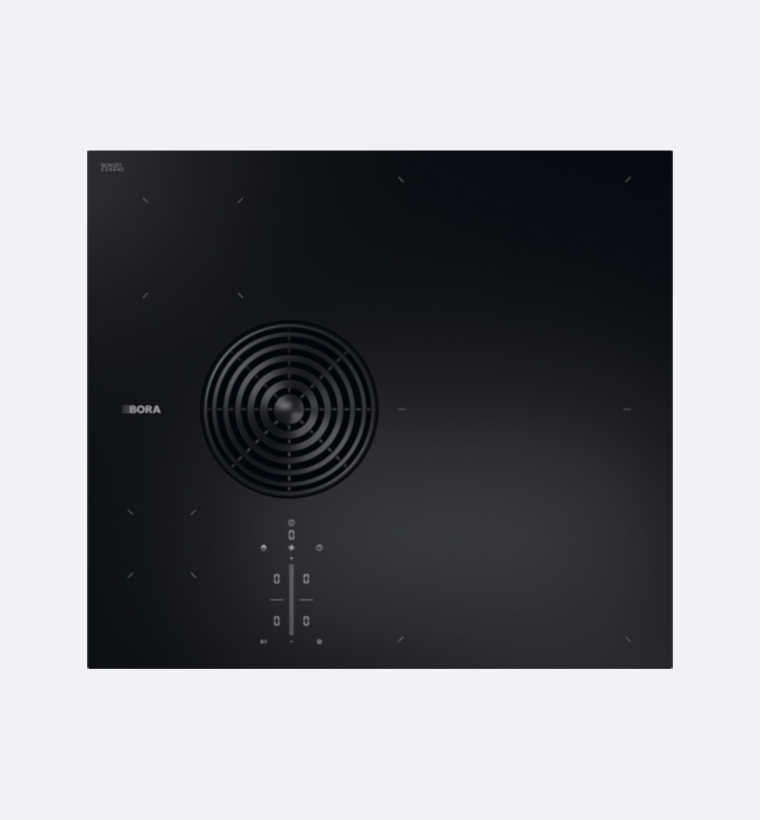 Bora S Pure PURSA2R 60cm Wide Rough Black Venting Induction Hob Externally Ducted