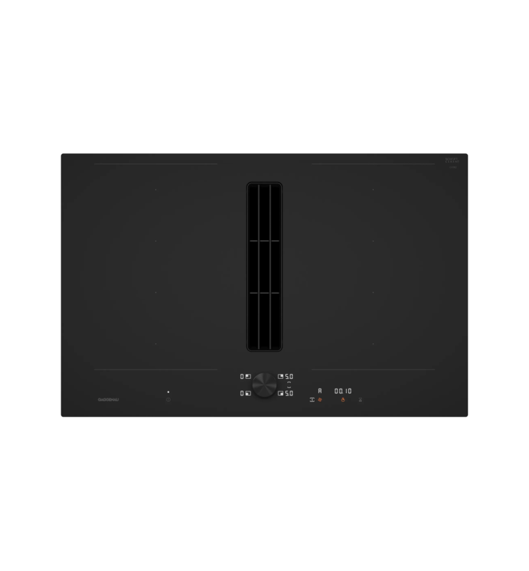 Gaggenau CV282101M 200 Series 80cm Matte Glass Black Flex Induction Cooktop with Integrated Ventilation System