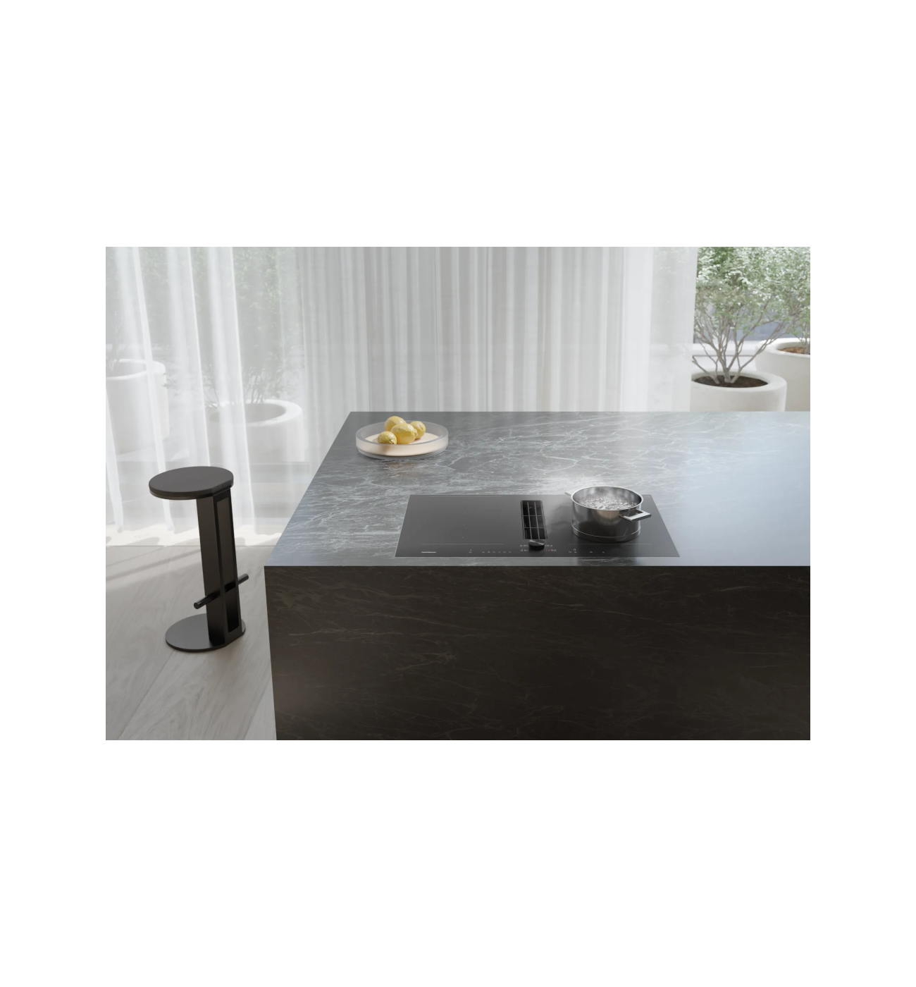 Gaggenau CV282101M 200 Series 80cm Matte Glass Black Flex Induction Cooktop With Integrated Ventilation System Image 3 Gaggenau CV282101M 200 Series 80cm Matte Glass Black Flex Induction Cooktop with Integrated Ventilation System - Image 2