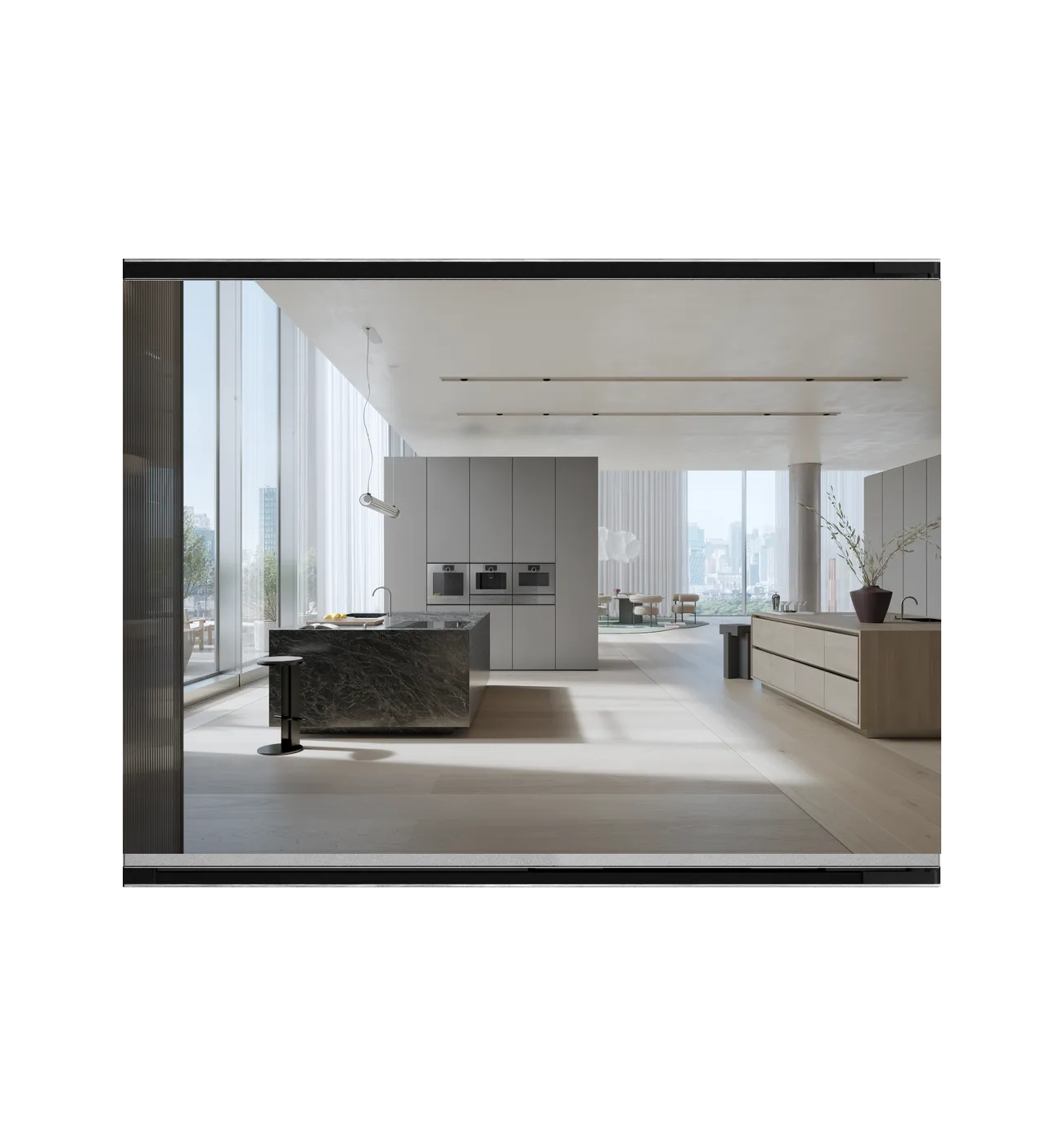 Gaggenau Minimalistic Series Sterling Built In Combi Steam Oven Image 2 Gaggenau Minimalistic Series GS250130 Sterling Built-In Combi-Steam Oven - Right Hand Hinge - Image 2