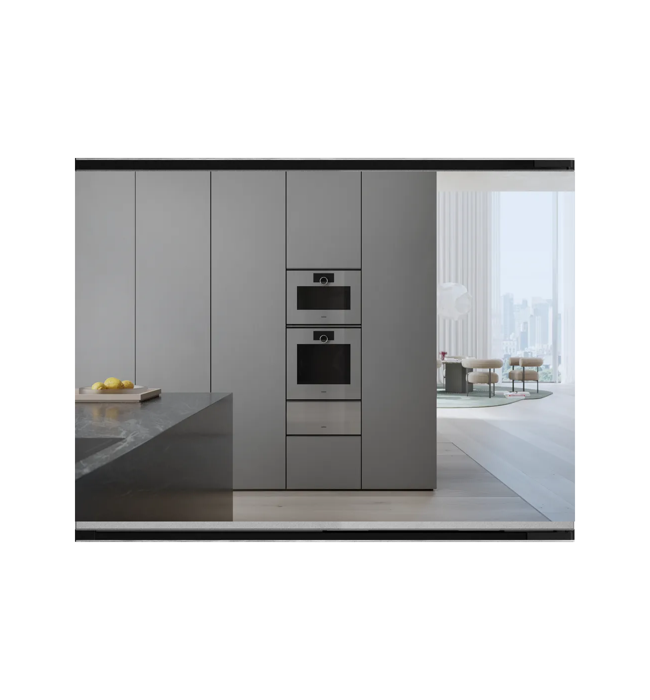 Gaggenau Minimalistic Series Sterling Built In Combi Steam Oven Image 4 Gaggenau Minimalistic Series GS250130 Sterling Built-In Combi-Steam Oven - Right Hand Hinge - Image 4