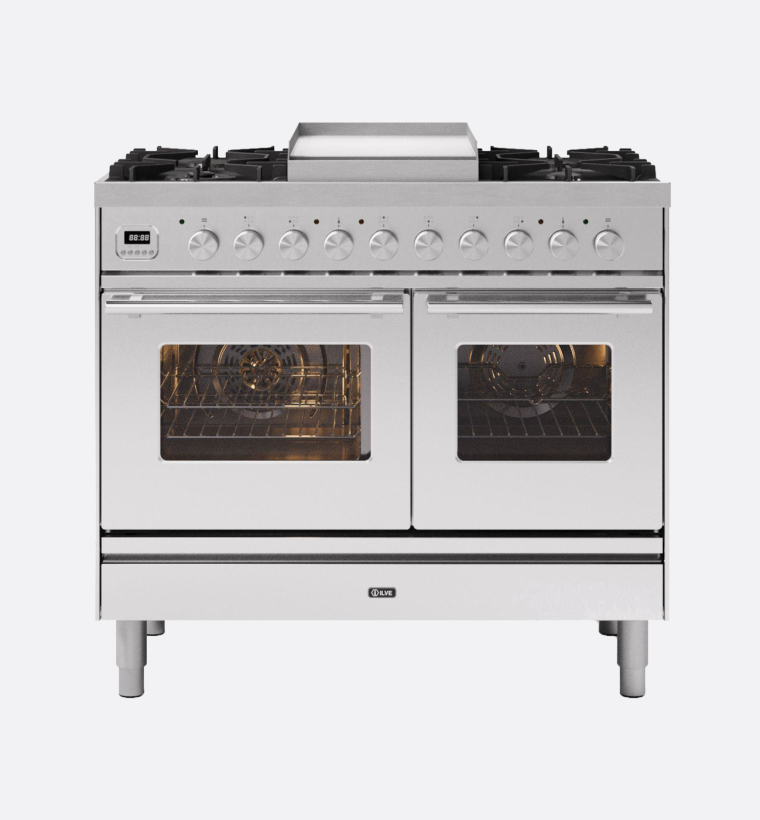 Ilve Roma PD10FWE3SS 100cm Wide Stainless Steel Dual Fuel Freestanding Range Cooker Sale