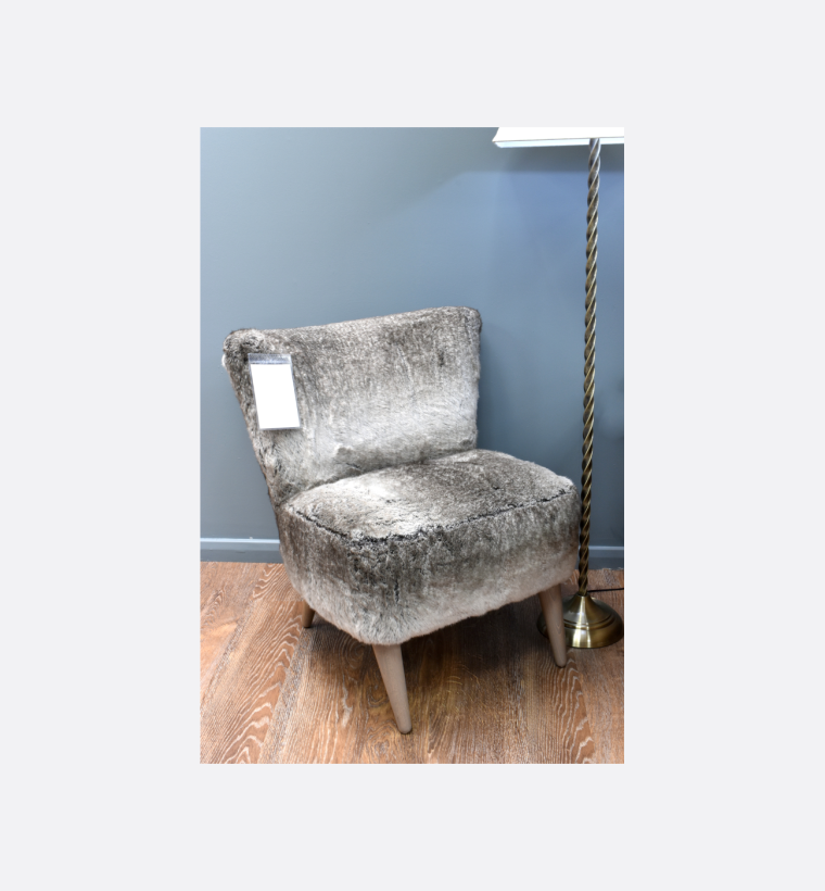 Tetrad Fairy Chair Wolf Fur Ex Display