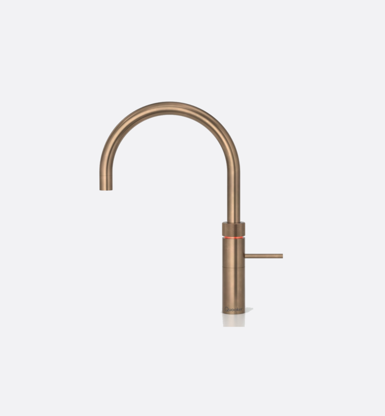 Quooker Fusion FNRPTB Patinated Brass Boiling Water Tap With 3L Tank