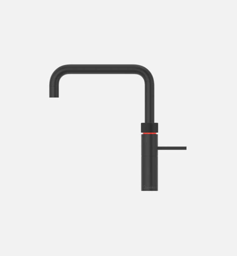 Quooker Fusion FNSBLK Black Square Boiling Water Tap With 3L Tank