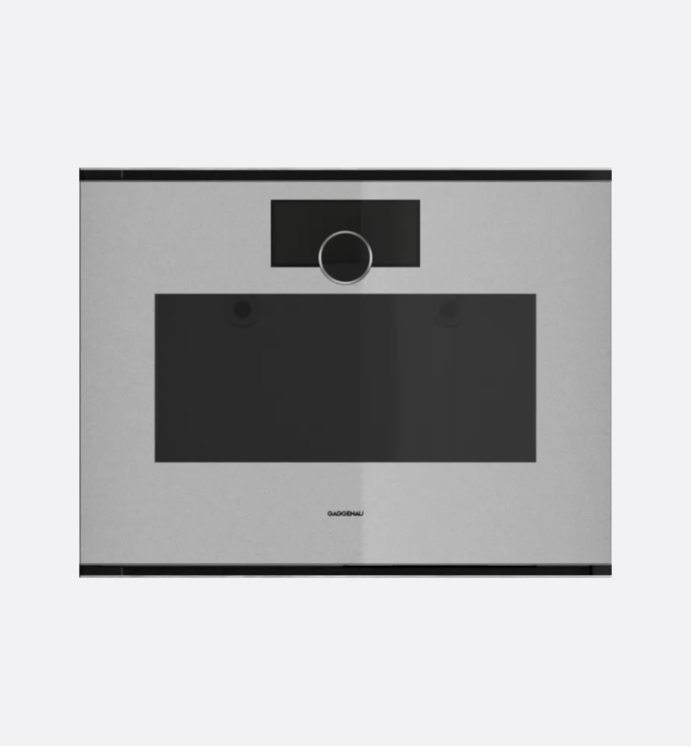 Gaggenau Minimalist Series GS221130 60cm Sterling Combination Steam Oven Left Hand Hinge