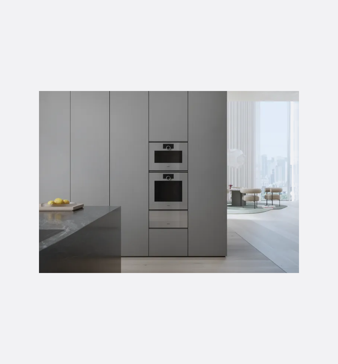 Gaggenau Minimalist Series GS221130 60cm Sterling Combination Steam Oven Left Hand Hinge Img2 Gaggenau Minimalist Series GS221130 60cm Sterling Built-In Combination Steam Oven - Left Hand Hinge - Image 3