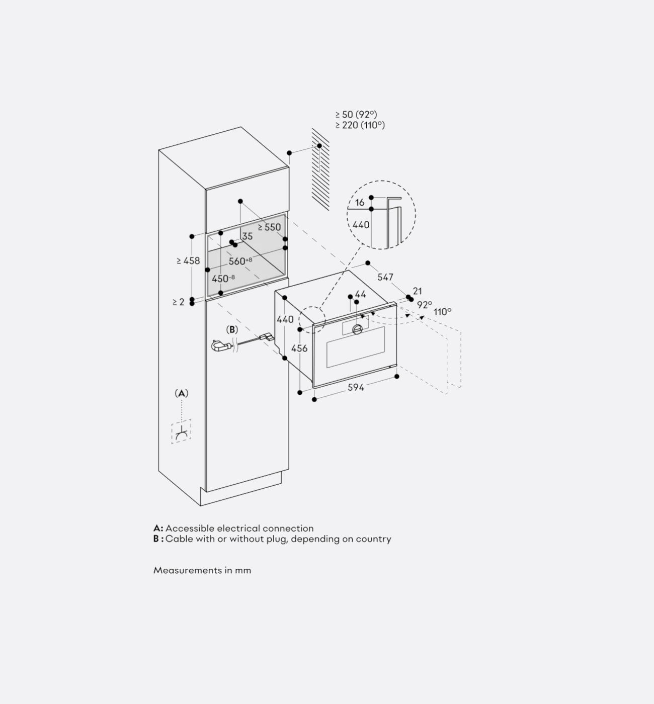 Gaggenau Minimalist Series GS221130 60cm Sterling Combination Steam Oven Left Hand Hinge Img4 Gaggenau Minimalist Series GS221130 60cm Sterling Combination Steam Oven Left Hand Hinge Img4