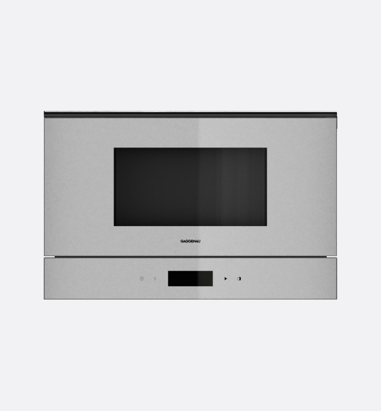 Gaggenau Minimalistic Series GM220130 60cm Sterling Microwave Oven Right Hand Hinge
