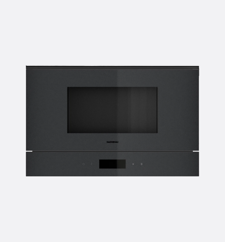 Gaggenau Minimalistic Series GM221100 60cm Onyx Built In Microwave Oven Left Hand Hinge