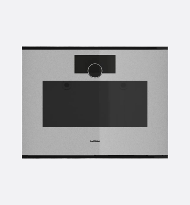Gaggenau Minimalistic Series GS220130 60cm Sterling Steam Oven Right Hand Hinge