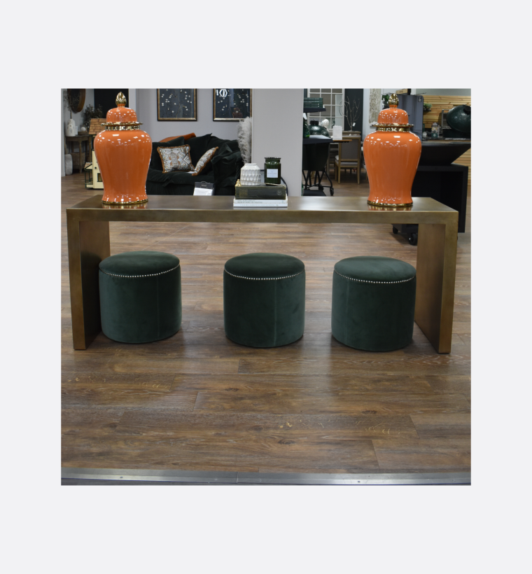 Coach House Distressed Iron Console Table Ex Display