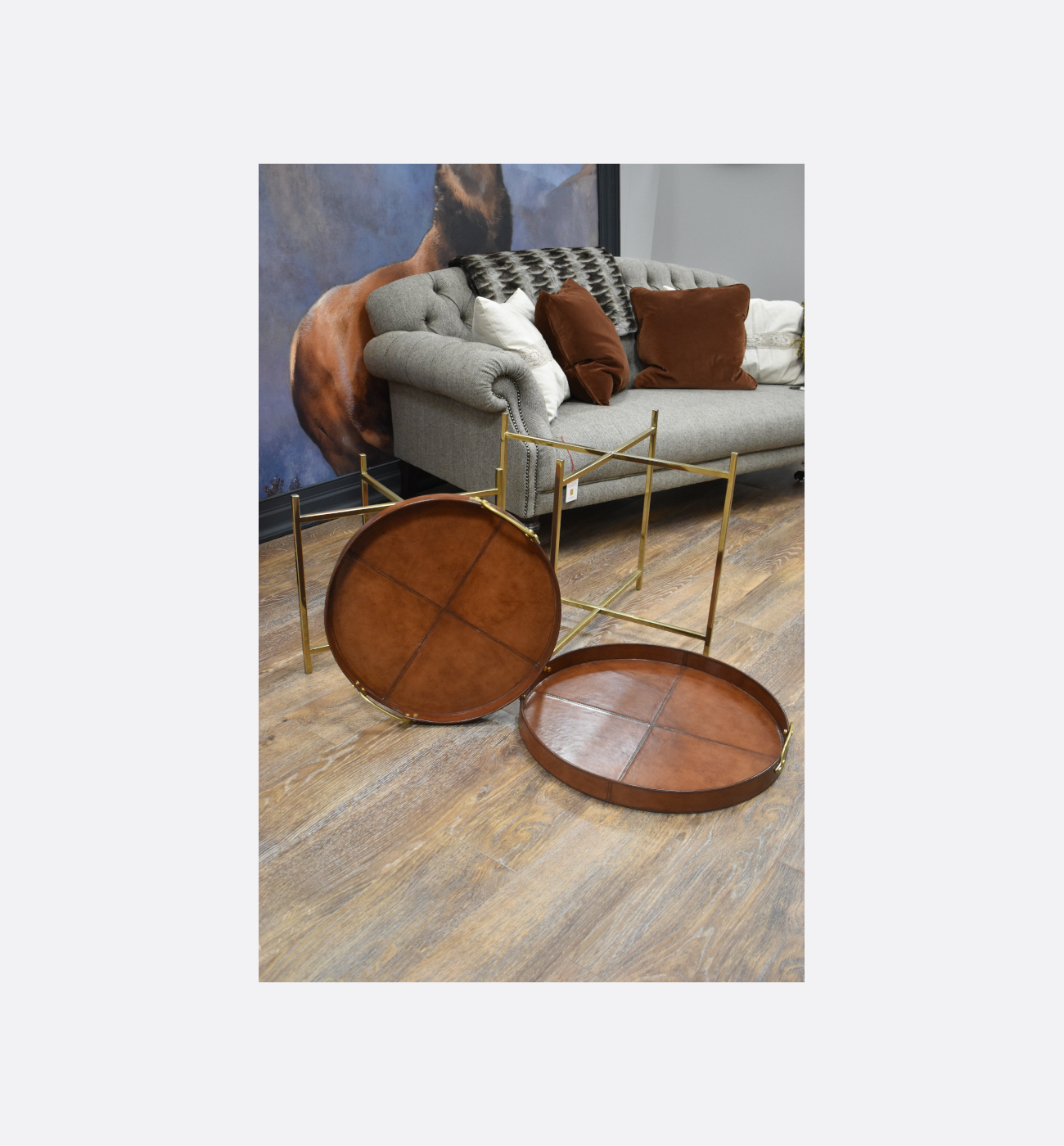 Coach House Leather Set Of 2 Tray Tables Ex Display Img4 Coach House Leather Set Of 2 Tray Tables Ex Display Img4