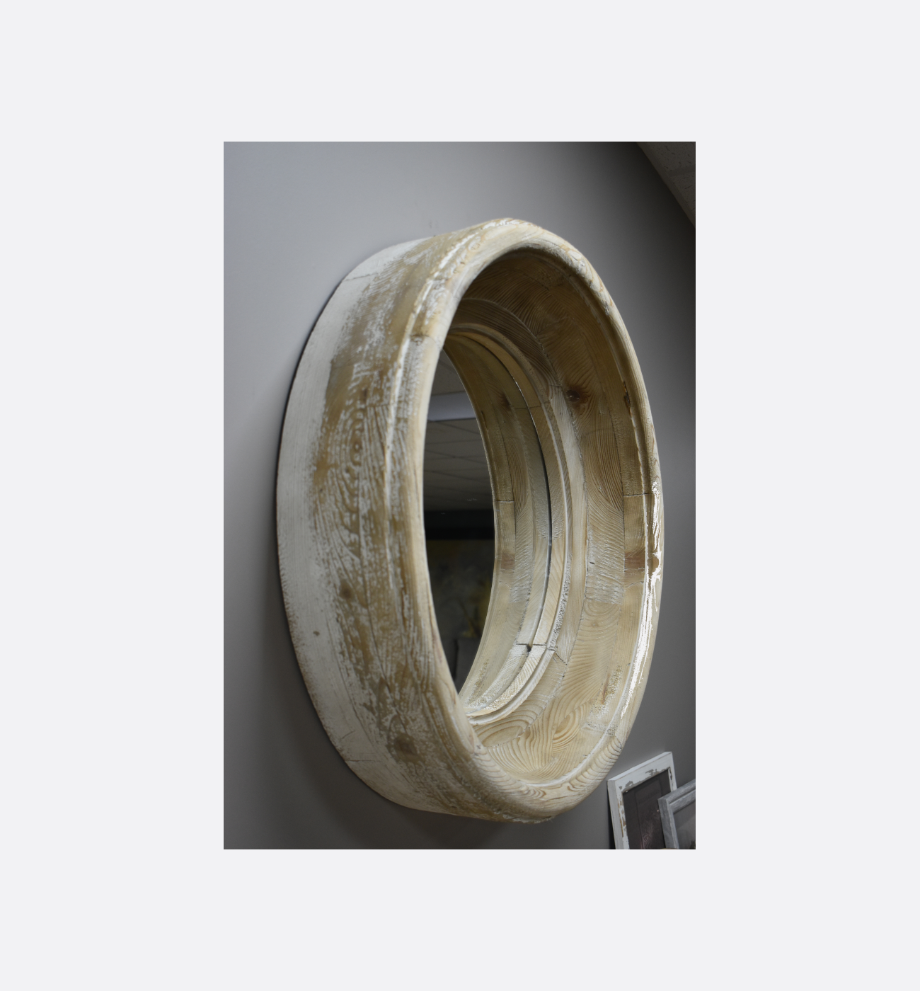 Coach House Round Wooden Mirror Ex Display Img3 Coach House Round Wooden Mirror Ex Display Img3