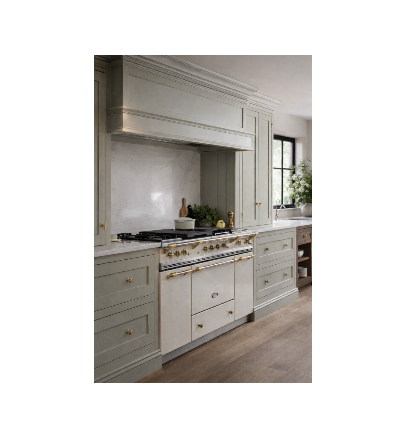 Lacanche LG1532CTLCRPS1CTYB 150cm Classic Citeaux Chantilly & Brass Dual Fuel Range Cooker Lacanche LG1532CTLCRPS1CTYB 150cm Classic Citeaux Chantilly & Brass Dual Fuel Range Cooker - Image 2