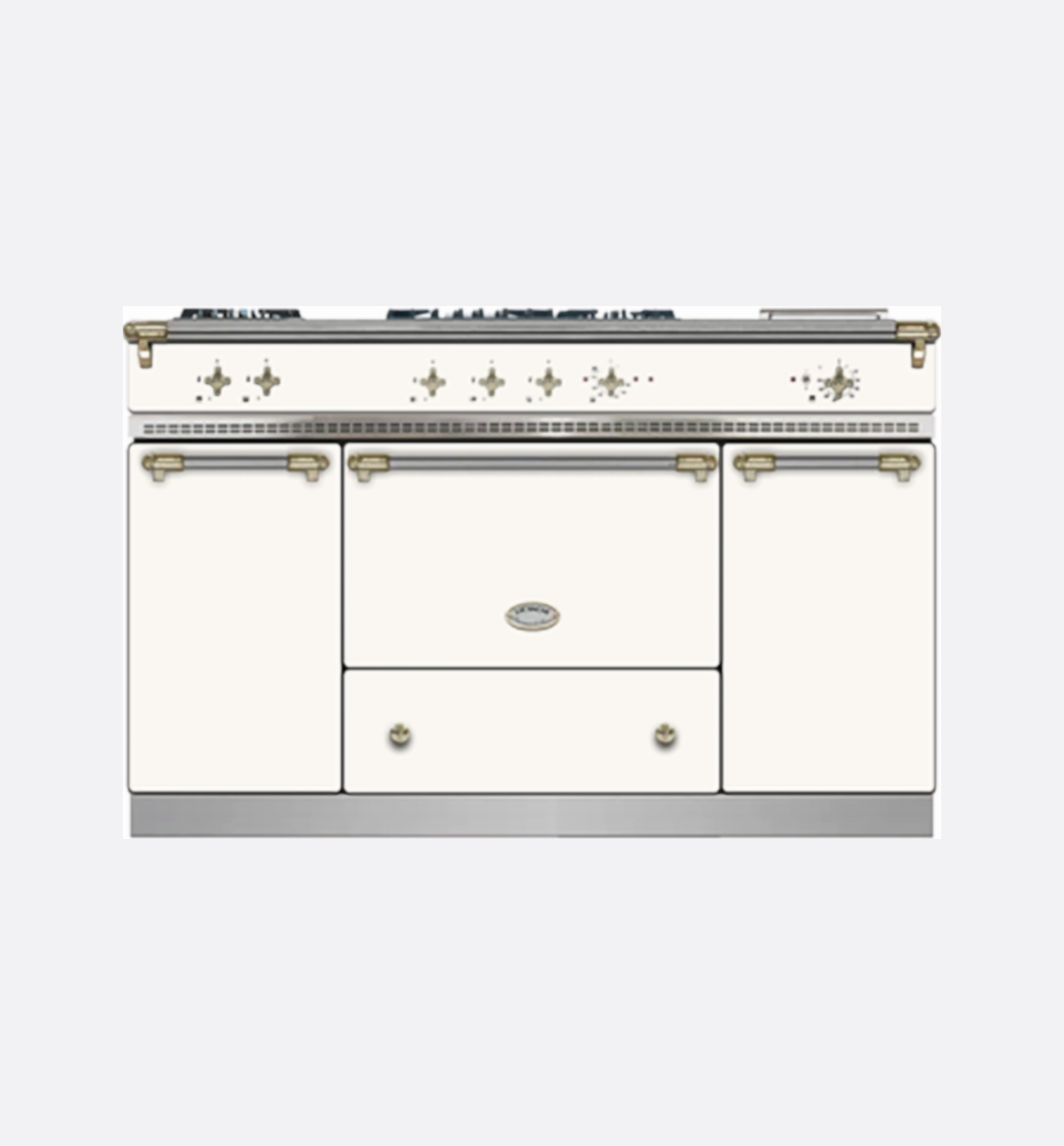 Lacanche LG1532CTLCRPS1CTYB 150cm Classic Citeaux Chantilly & Brass Dual Fuel Range Cooker Lacanche LG1532CTLCRPS1CTYB 150cm Classic Citeaux Chantilly & Brass Dual Fuel Range Cooker