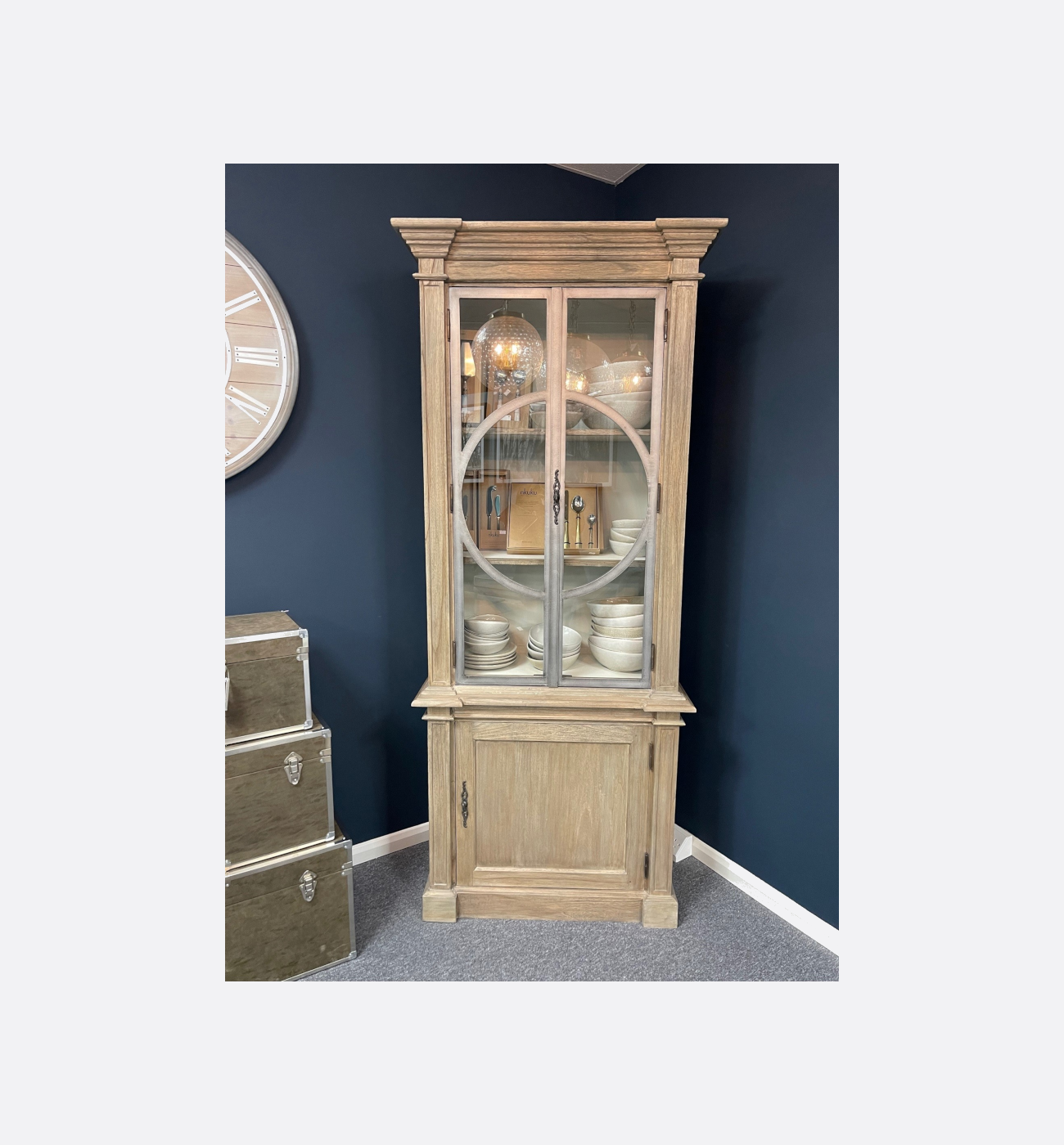 Libra Homestead Tall Glass Fronted Cabinet Ex Display Img2 Libra Homestead Tall Glass Fronted Cabinet - Ex-Display